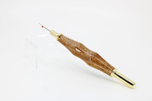 Premium Mahogany Double Sided Seam Ripper in Gold
