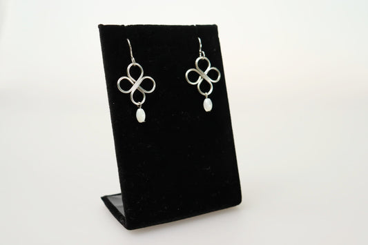 Clover Sterling Silver and Mother of Pearl Earrings